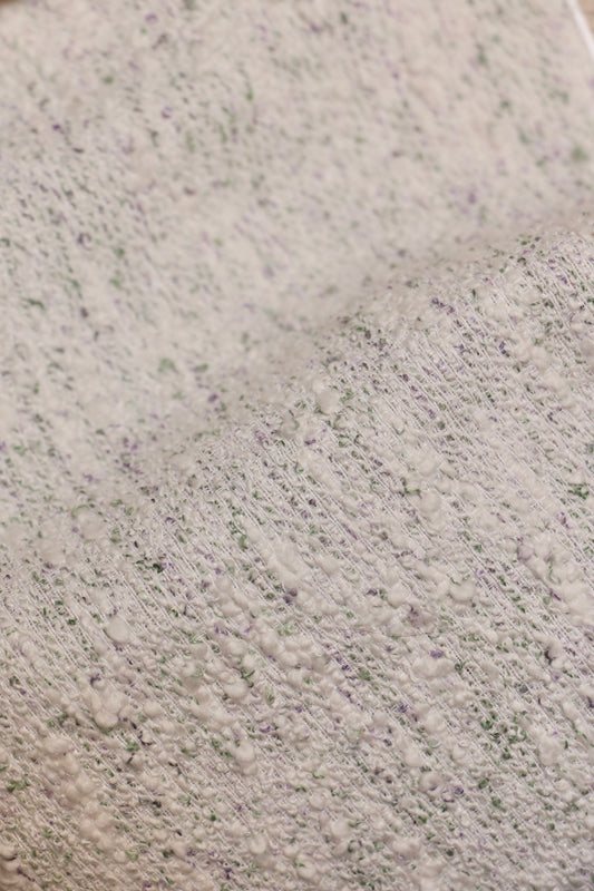 Lavender Green – Botanical Stripe Wool-Blend Sheer Curtain Fabric