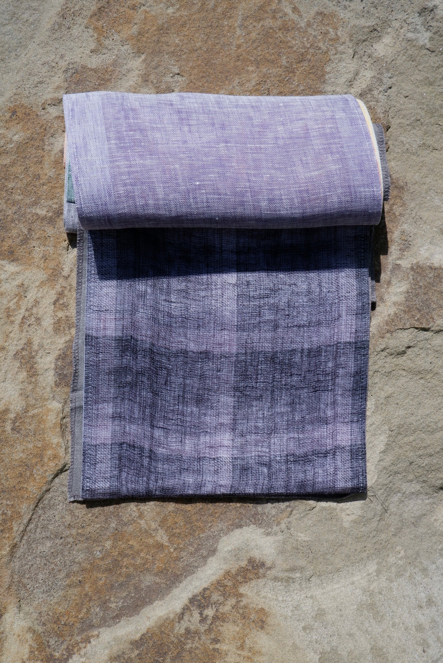 Shadow Plaid – Woven 100% Linen Curtain Fabric, 140cm Width