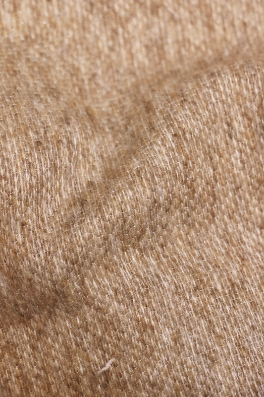 Fawn Wool – Rich Beige Wool-Touch Sheer Curtain Fabric