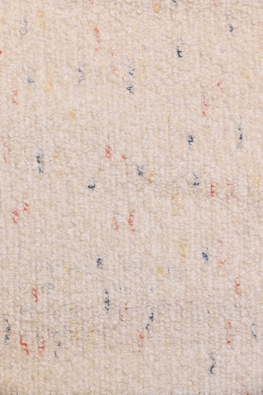 Ivory Speckle – Playful Dot Wool-Blend Sheer Curtain Fabric