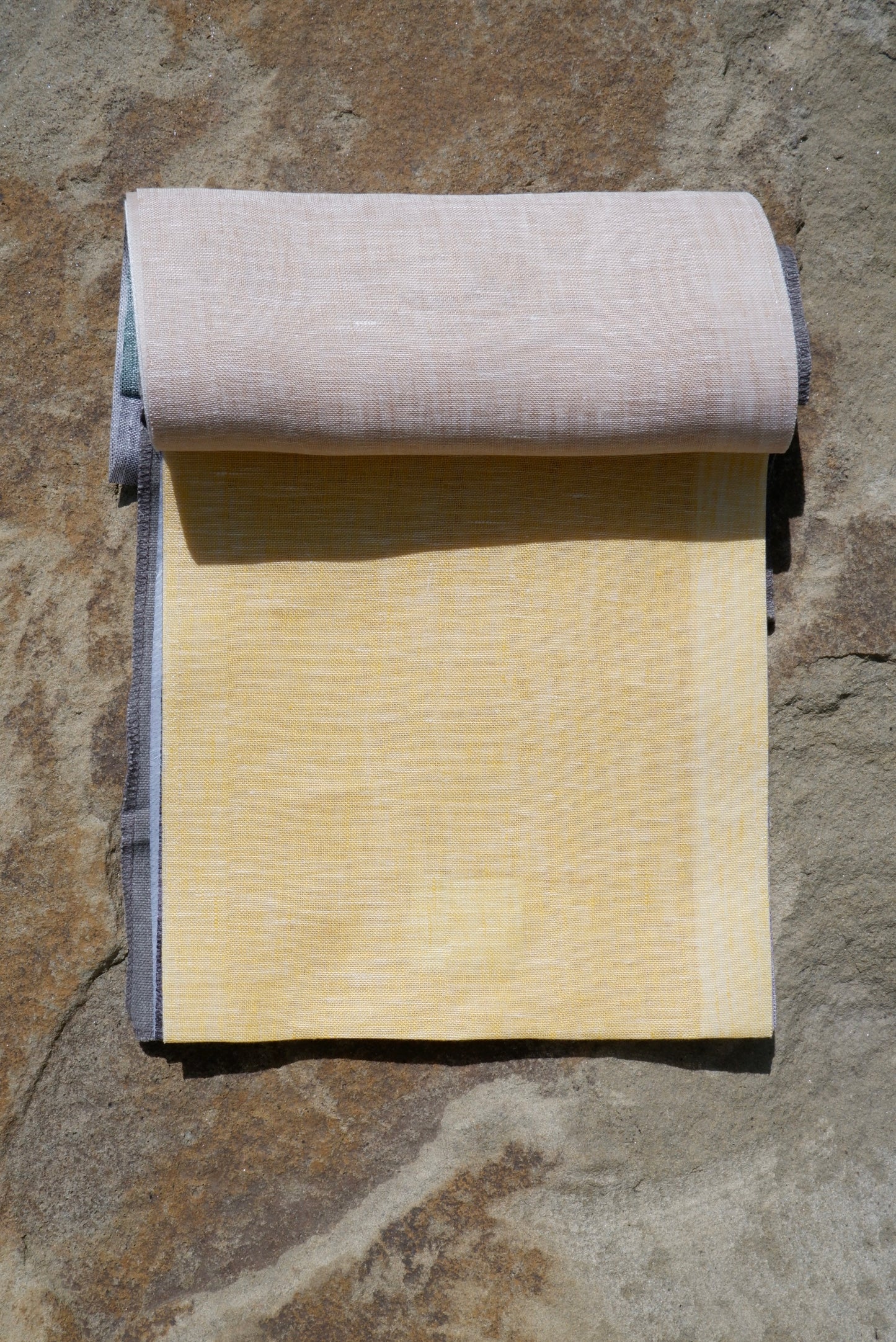Sunlight Yellow – Woven 100% Linen Curtain Fabric, 280cm Width