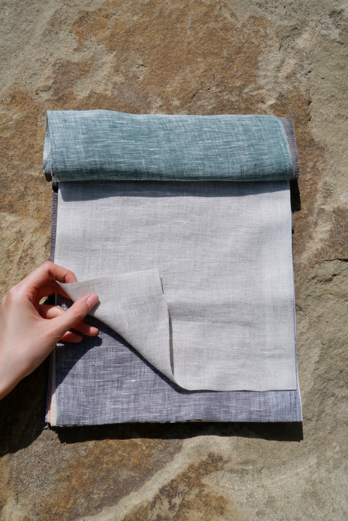 Granite – Woven 100% Linen Curtain Fabric, 280cm Width