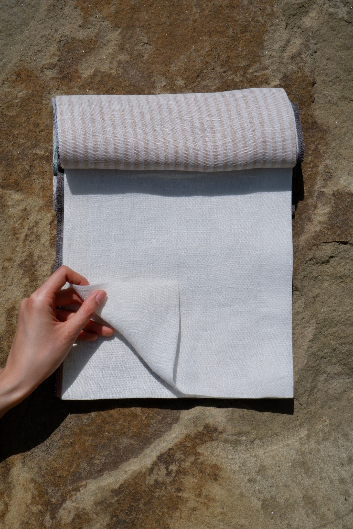 Soft White – Woven 100% Linen Curtain Fabric, 280cm Width
