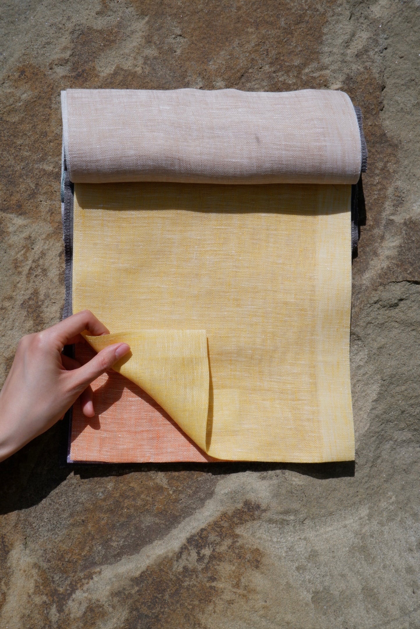 Sunlight Yellow – Woven 100% Linen Curtain Fabric, 280cm Width