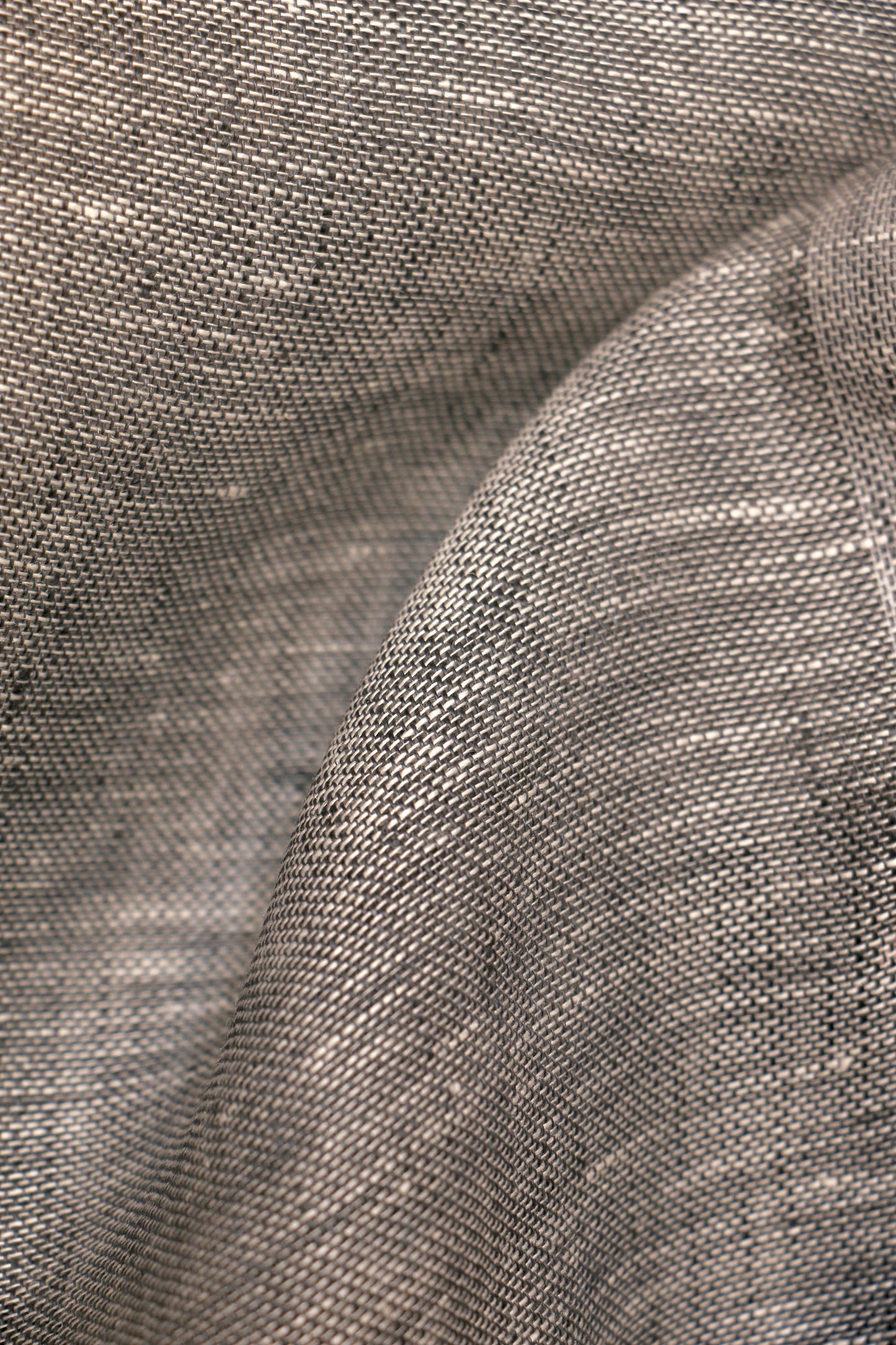 Graphite Grey – Woven 100% Linen Curtain Fabric, 280cm Width