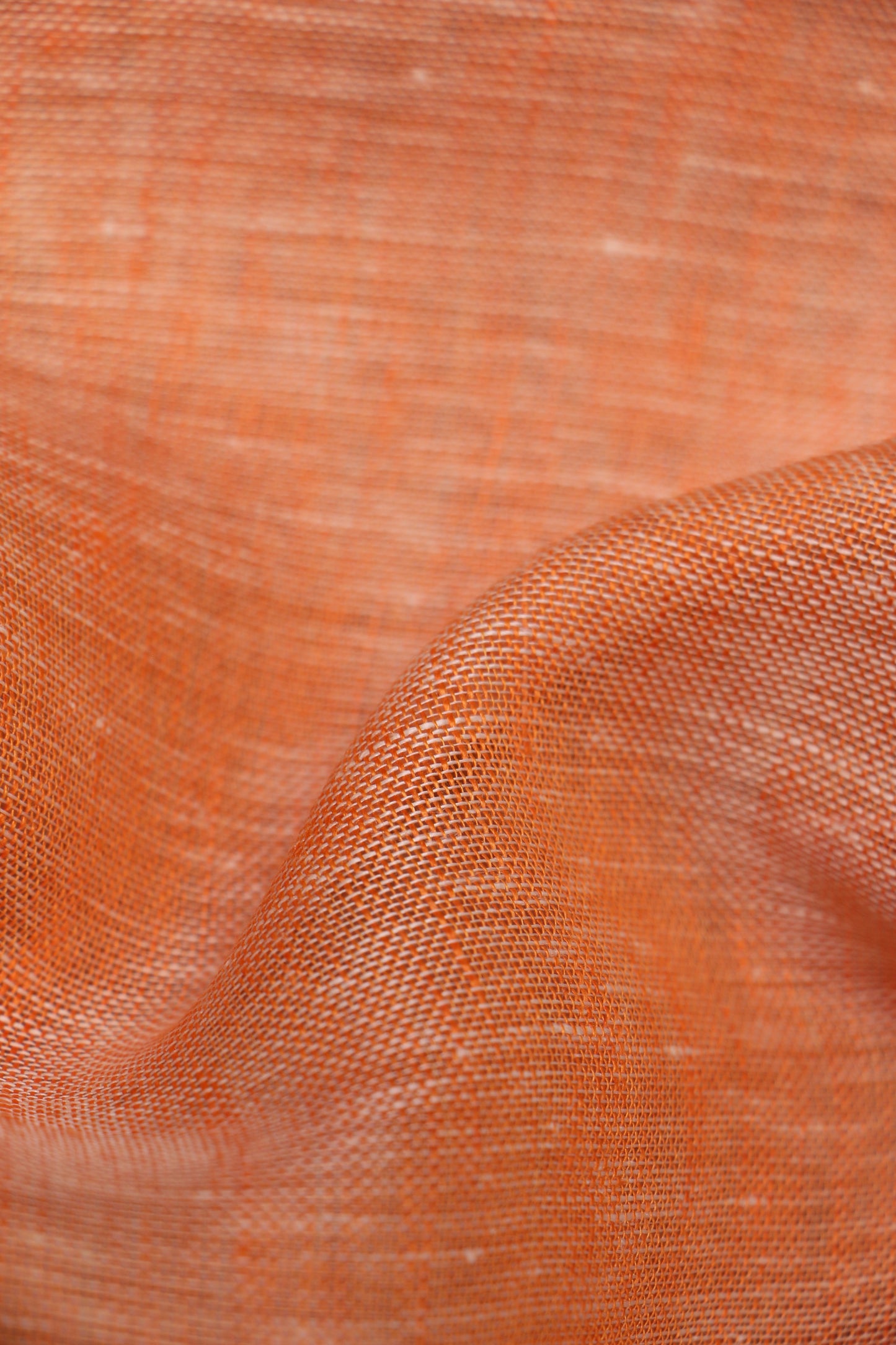 Coral Orange – Woven 100% Linen Curtain Fabric, 280cm Width