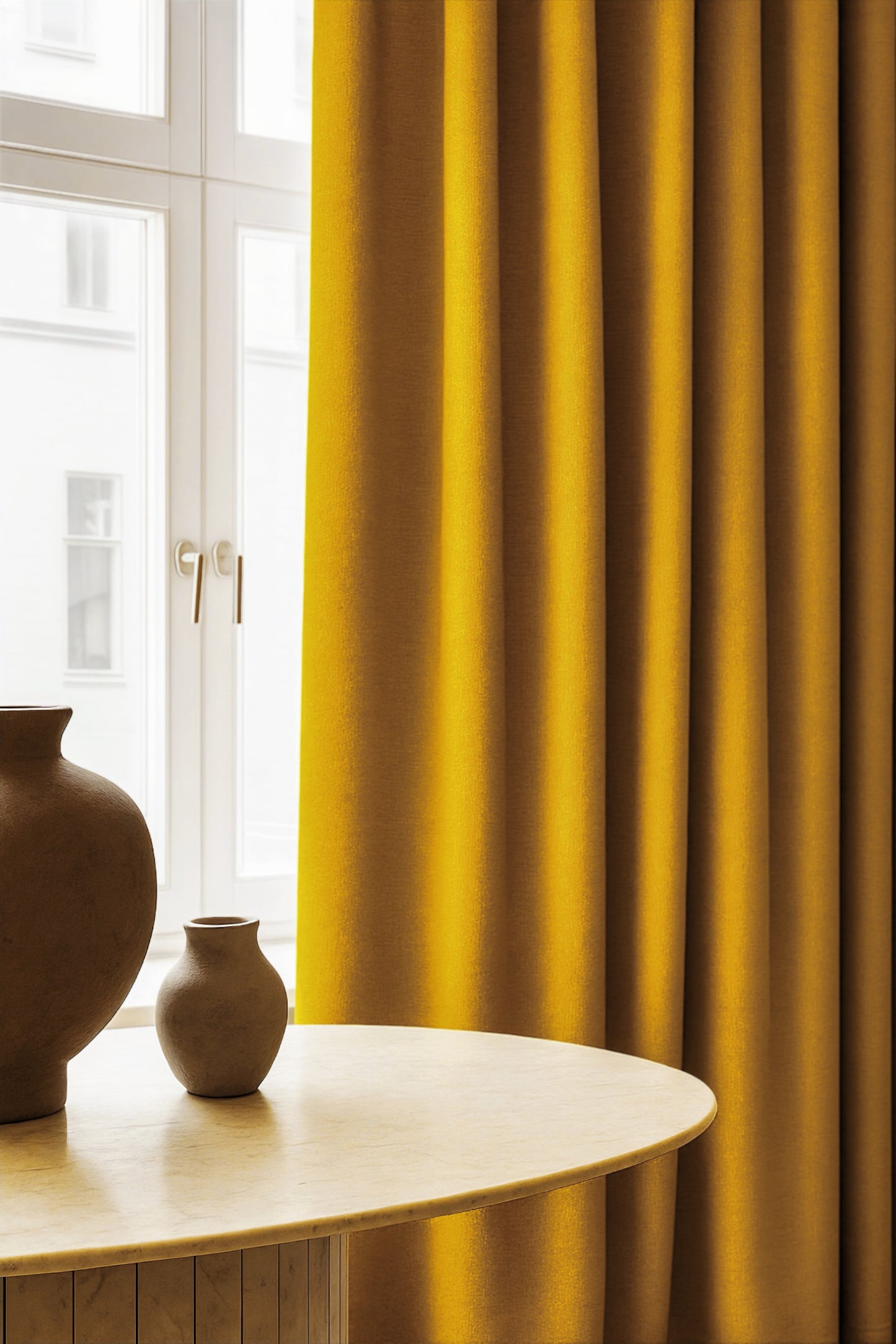 Terralin Mustard Gold Wool Curtain