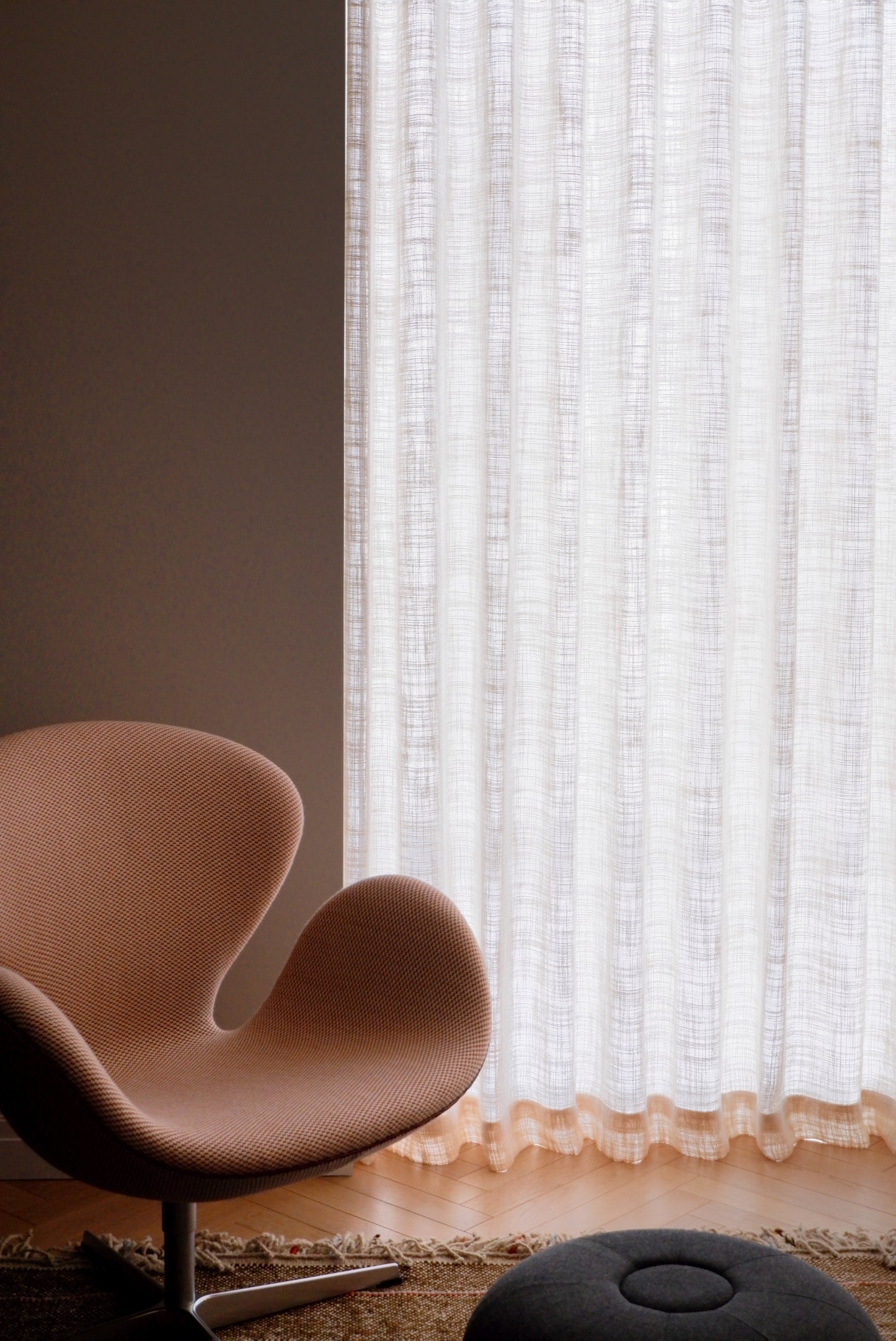 Earthtone Neutrals Sheer Fabric