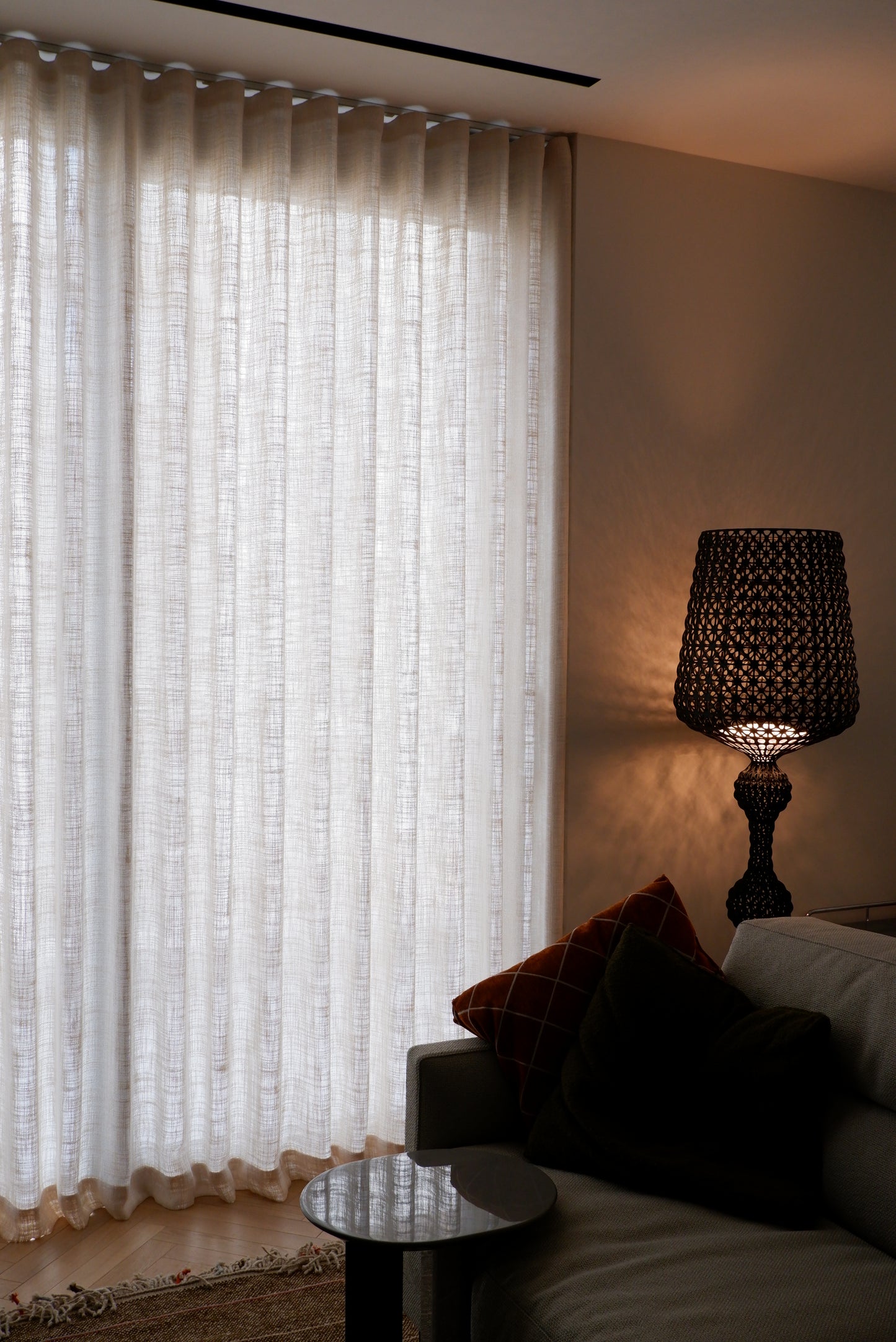 Earthtone Neutrals Sheer Fabric