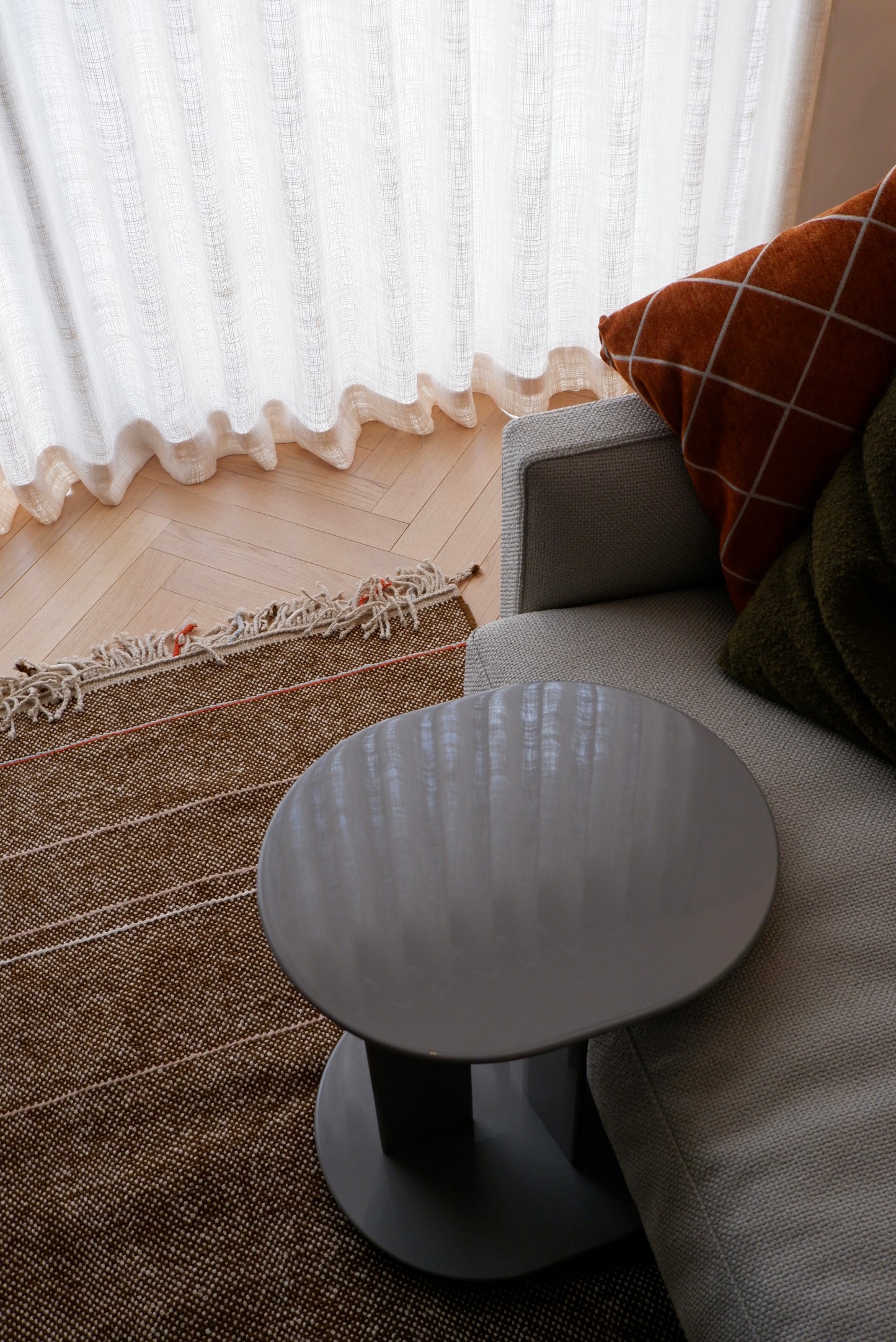Earthtone Neutrals Sheer Fabric