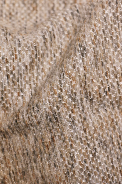 Dune Stone – Multi-Yarn Textured Beige Sheer Curtain Fabric