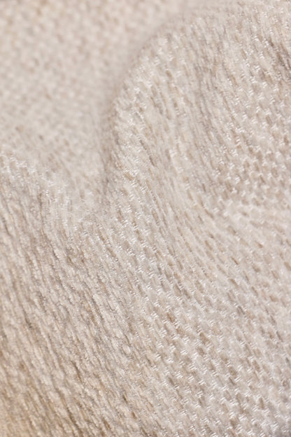 Ivory Cloud – Soft Textured Wool-Touch Sheer Curtain Fabric