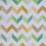 Chevronia Harvest Green Curtain