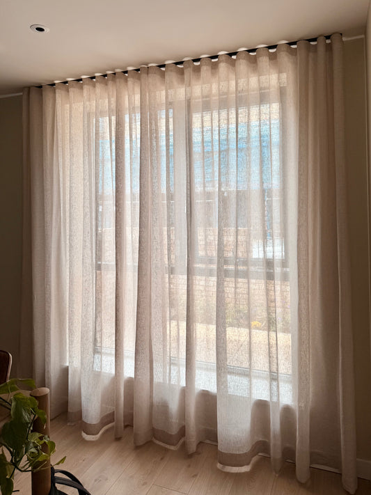 Coconut – 100% Linen Sheer Fabric