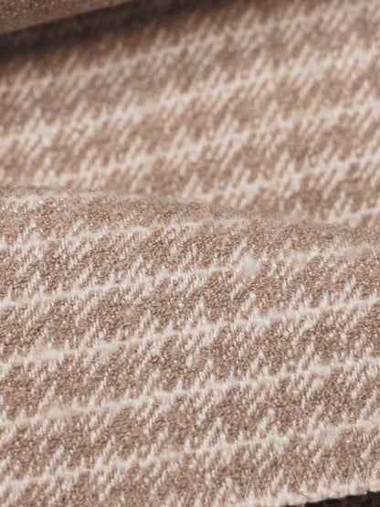Tessura Houndstooth Ochre – Wool Linen Curtain Fabric
