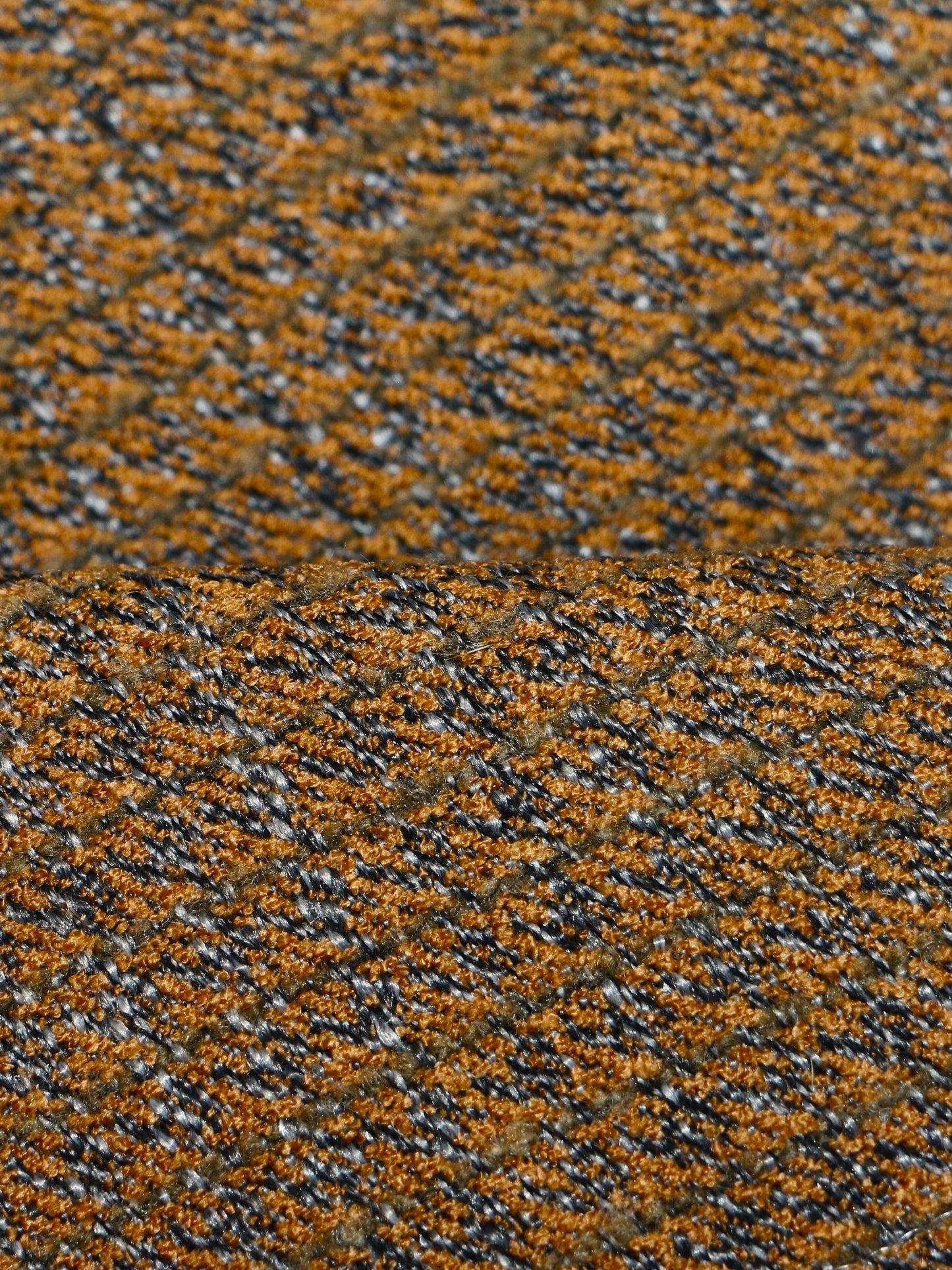 Tessura Houndstooth Ochre – Wool Linen Curtain Fabric
