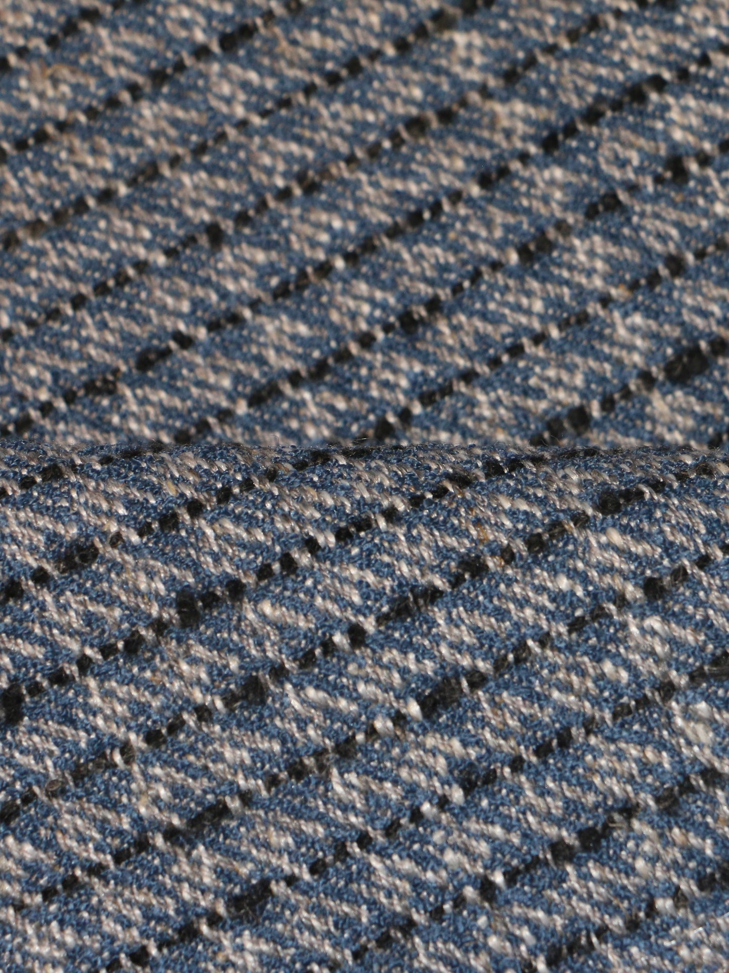 Tessura Houndstooth Ochre – Wool Linen Curtain Fabric