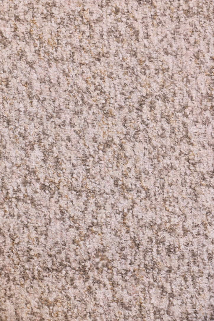 Warm Tweed – Beige Wool-Blend Textured Sheer Curtain Fabric