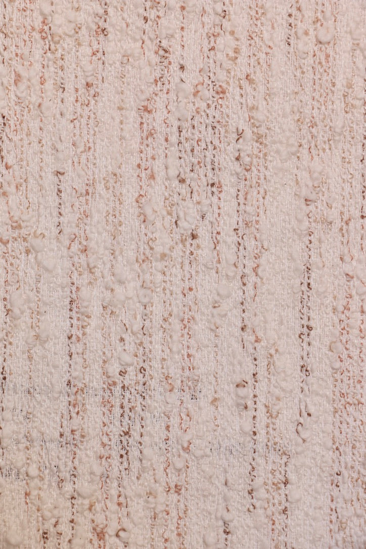 Rose Beige – Blush Wool-Touch Sheer Curtain Fabric