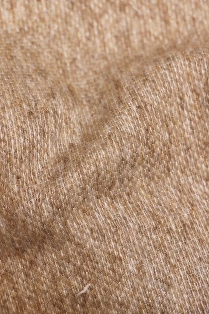 Fawn Wool – Rich Beige Wool-Touch Sheer Curtain Fabric