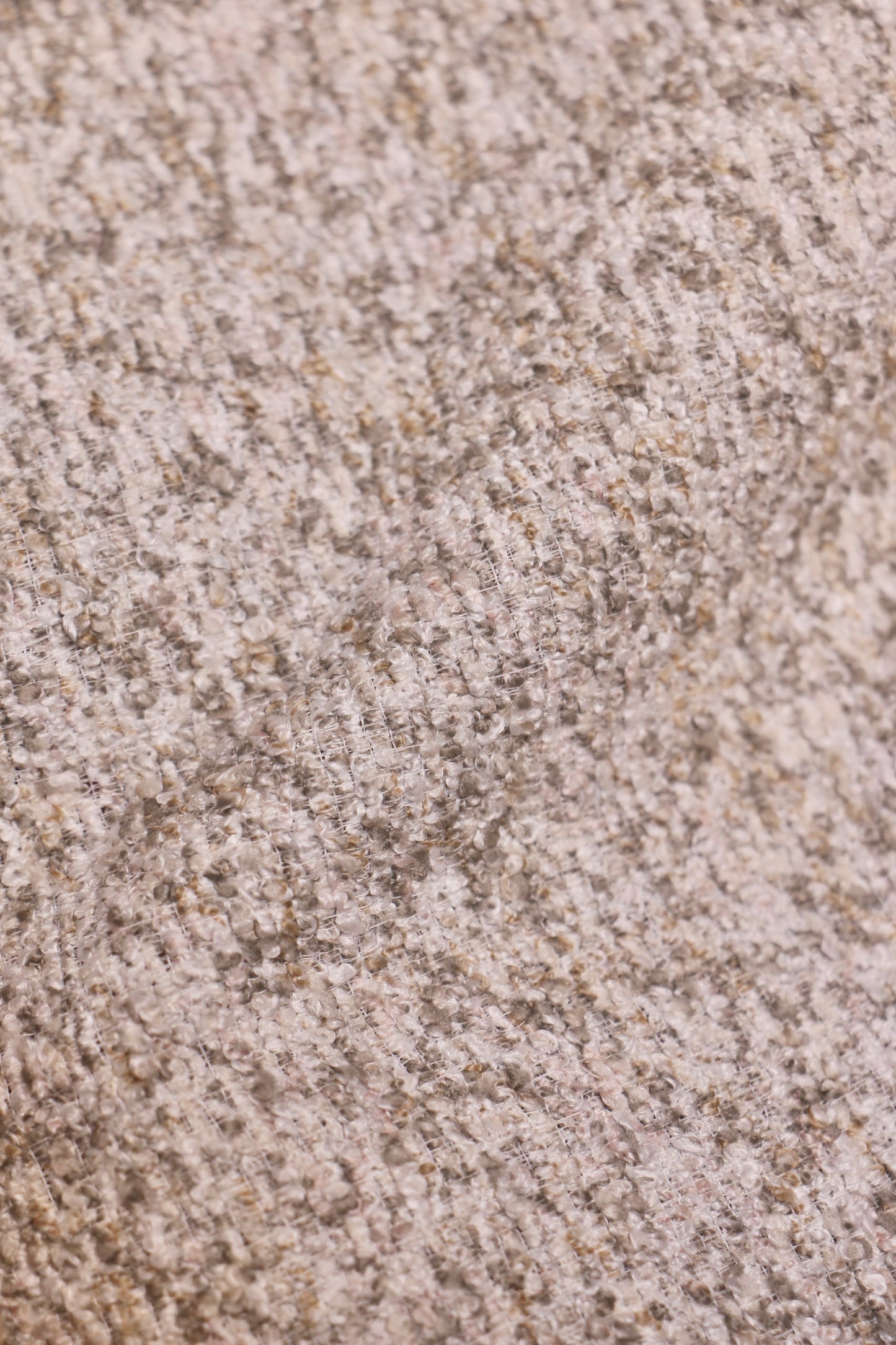 Warm Tweed – Beige Wool-Blend Textured Sheer Curtain Fabric