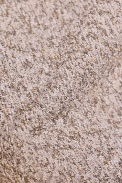 Warm Tweed – Beige Wool-Blend Textured Sheer Curtain Fabric