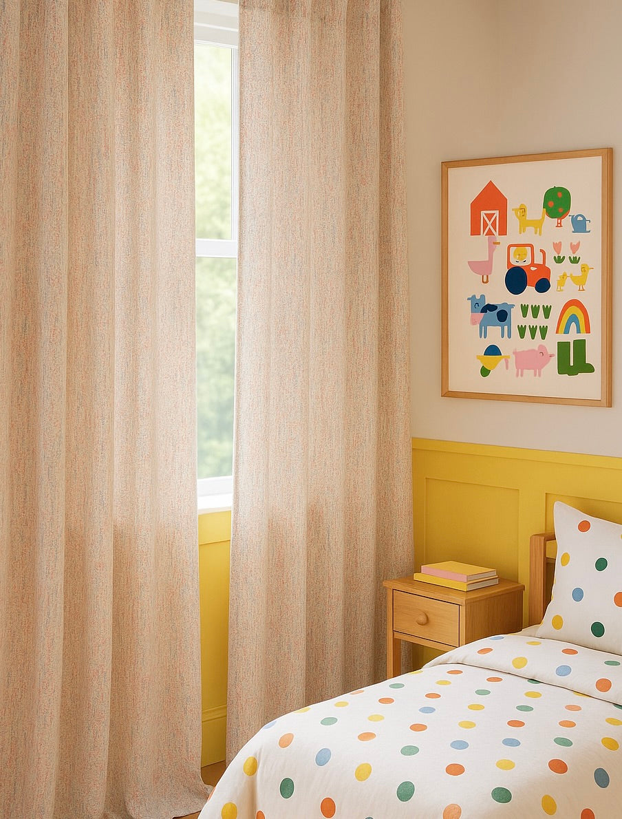 Neon Confetti – Multi-Color Speckled Sheer Curtain Fabric