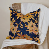 Botanical Tapestry Cushions – Midnight Blue