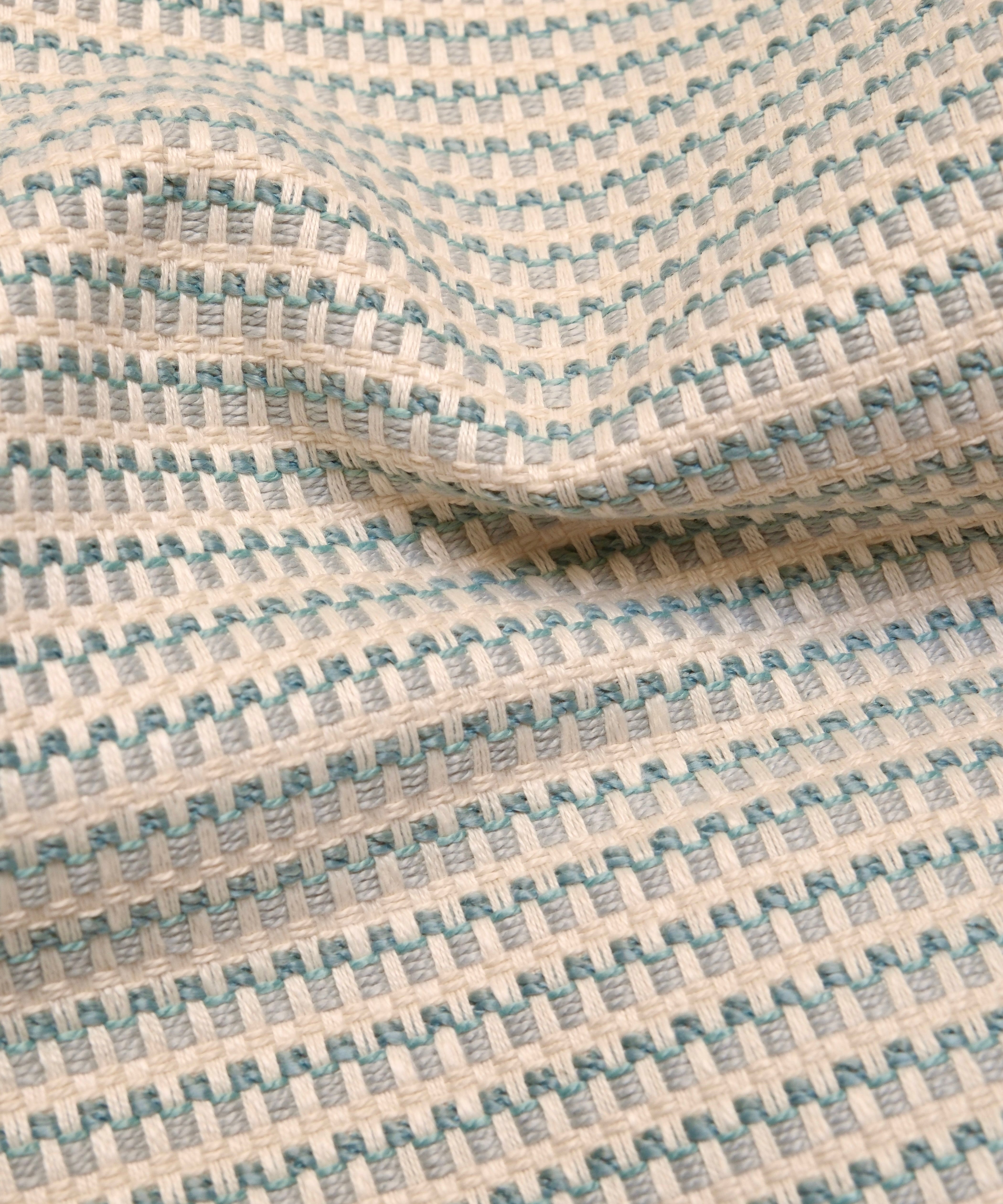 Aria Woven Stripe Curtain Fabric Collection