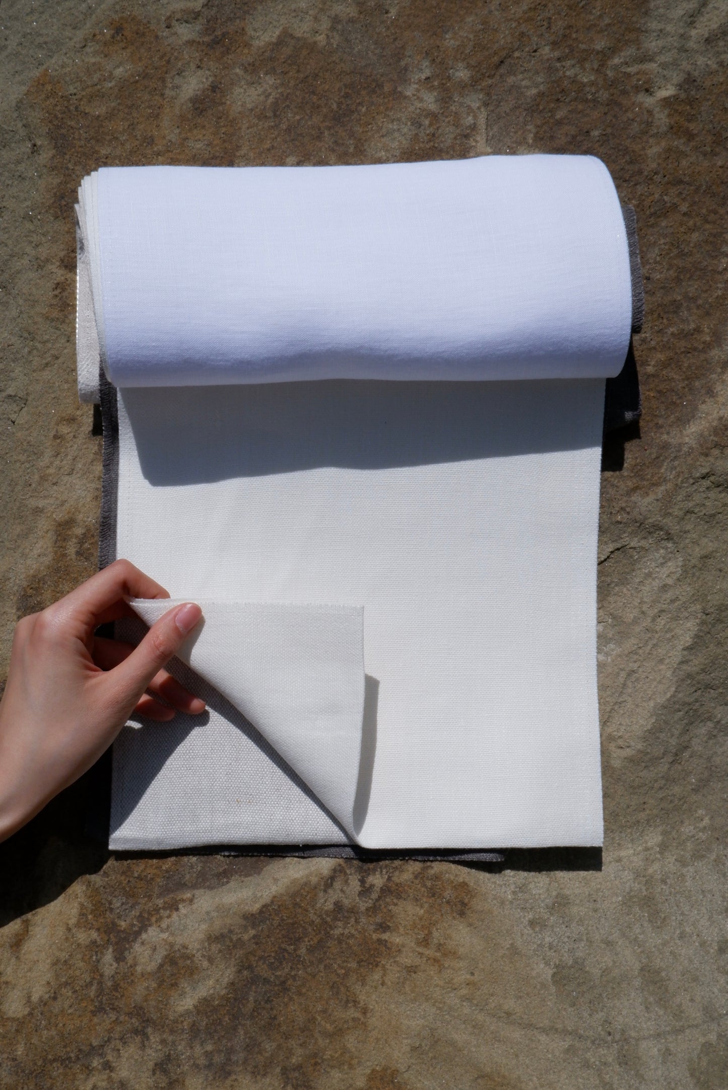 Textura Warm Pearl – Wide Width Coarse Weave 100% Linen Curtain Fabric