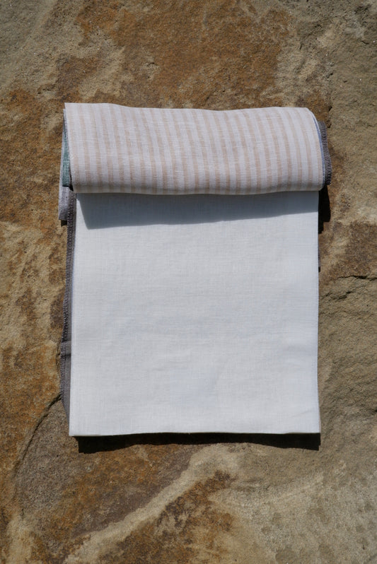 Soft White – Woven 100% Linen Curtain Fabric, 280cm Width