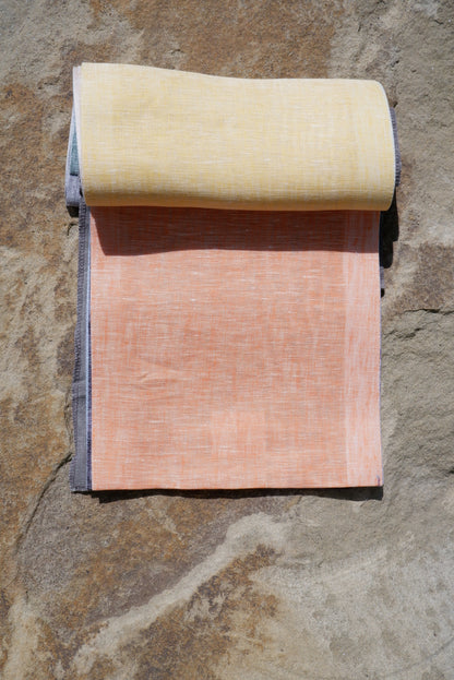 Coral Orange – Woven 100% Linen Curtain Fabric, 280cm Width