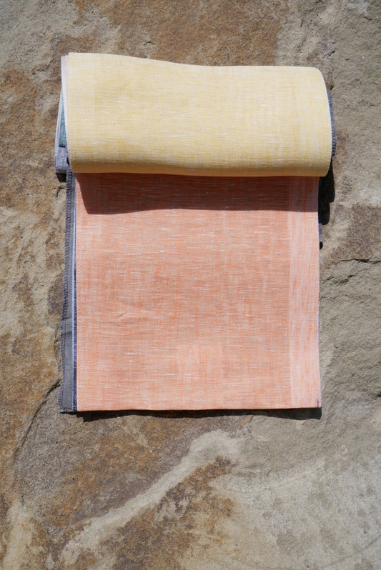 Coral Orange – Woven 100% Linen Curtain Fabric, 280cm Width