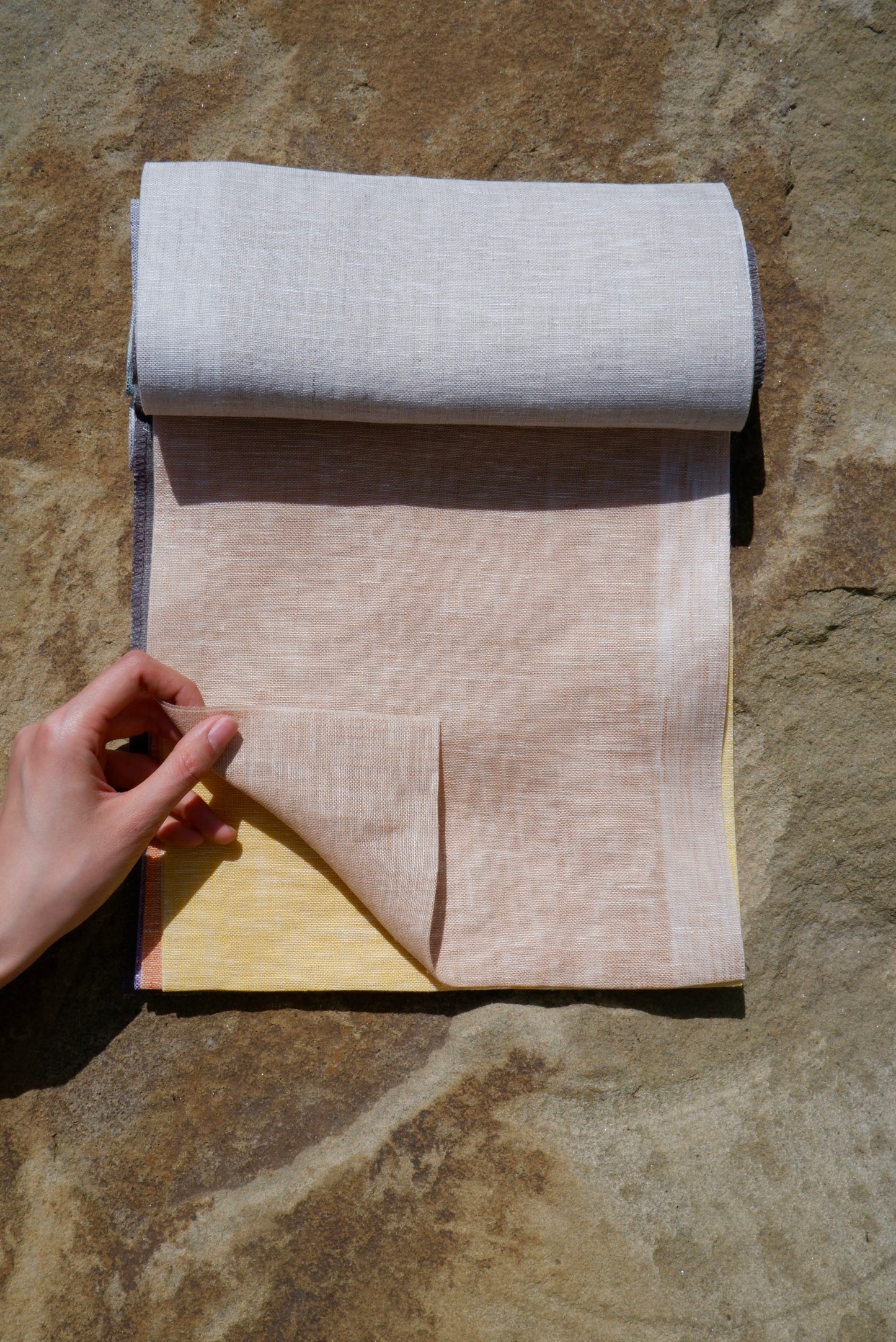 Warm Terracotta – Woven 100% Linen Curtain Fabric, 280cm Width