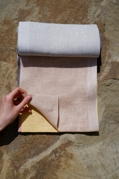 Warm Terracotta – Woven 100% Linen Curtain Fabric, 280cm Width