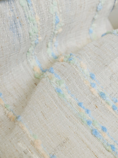 Dottrail Pure White – Textured Sheer Curtain with Soft Tufts