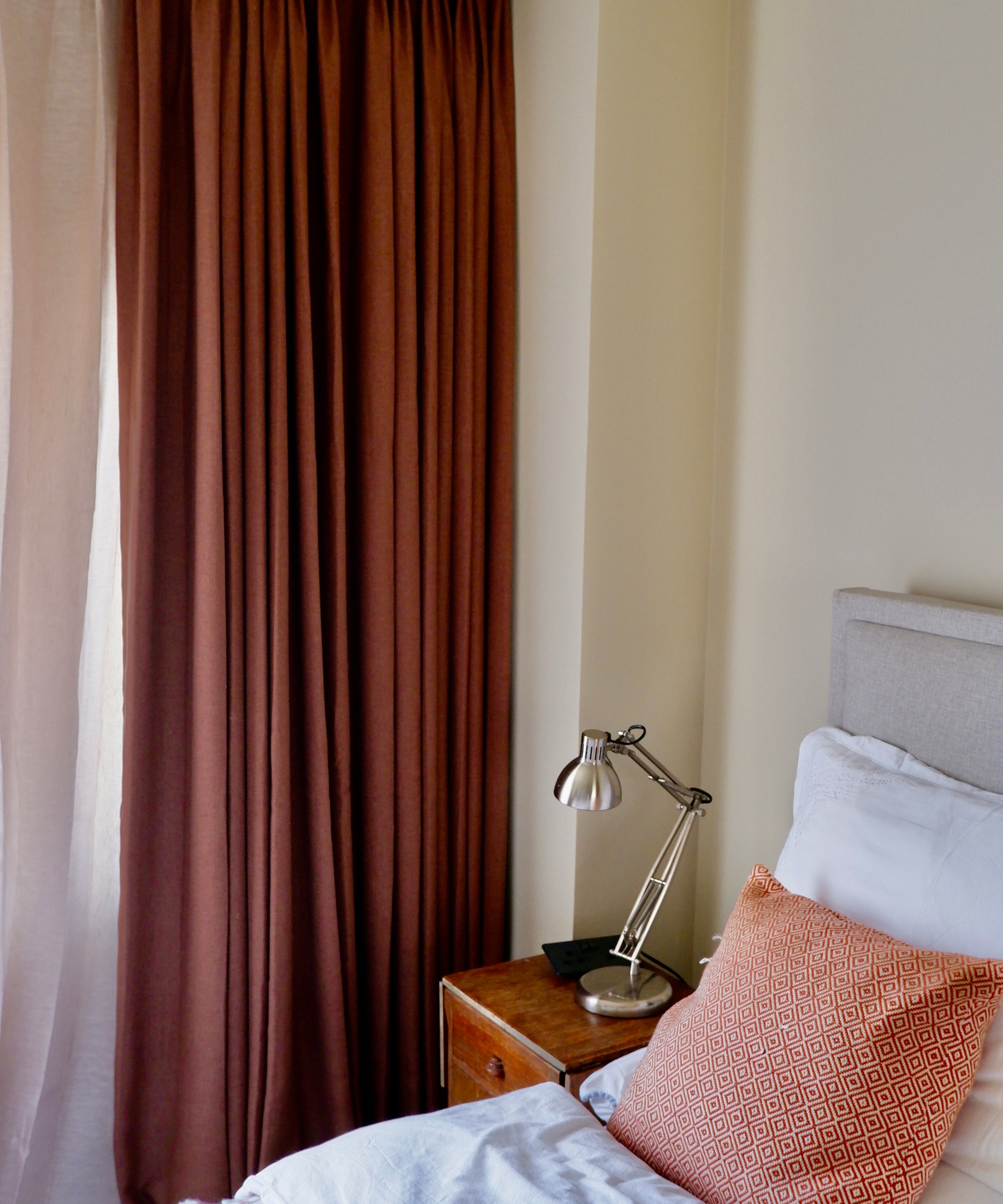 Burnt Clay Curtain Fabric