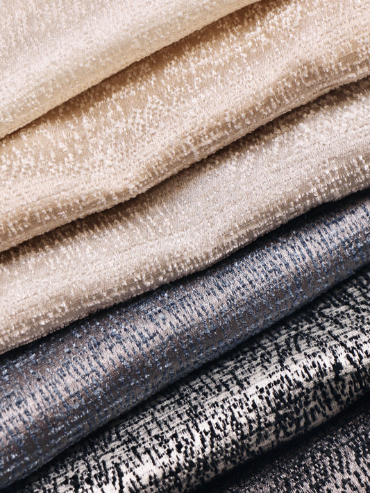 Lumora™ Collection – Modern Distressed Shine Wide Width Curtain Fabric