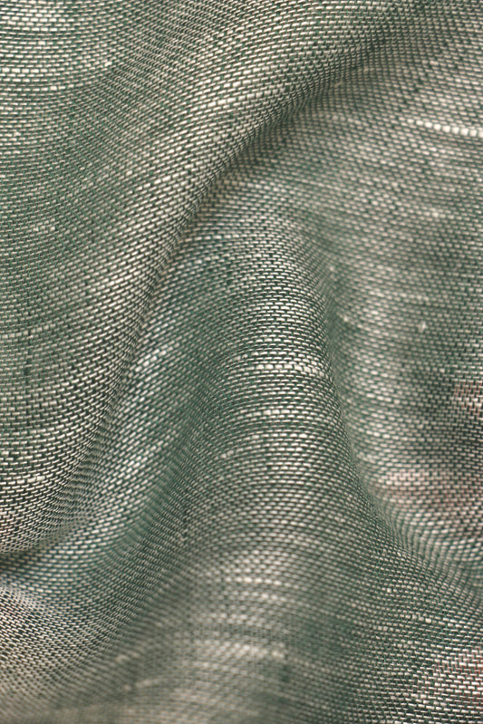 Olive – Woven 100% Linen Curtain Fabric, 280cm Width