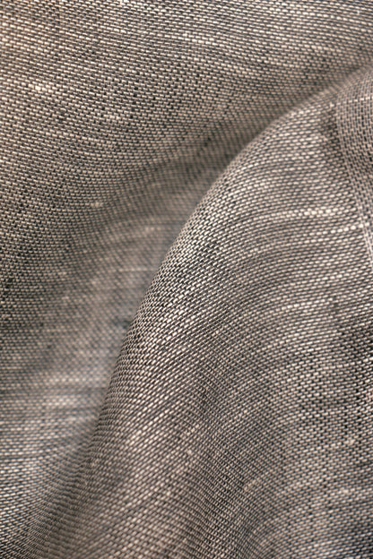 Graphite Grey – Woven 100% Linen Curtain Fabric, 280cm Width