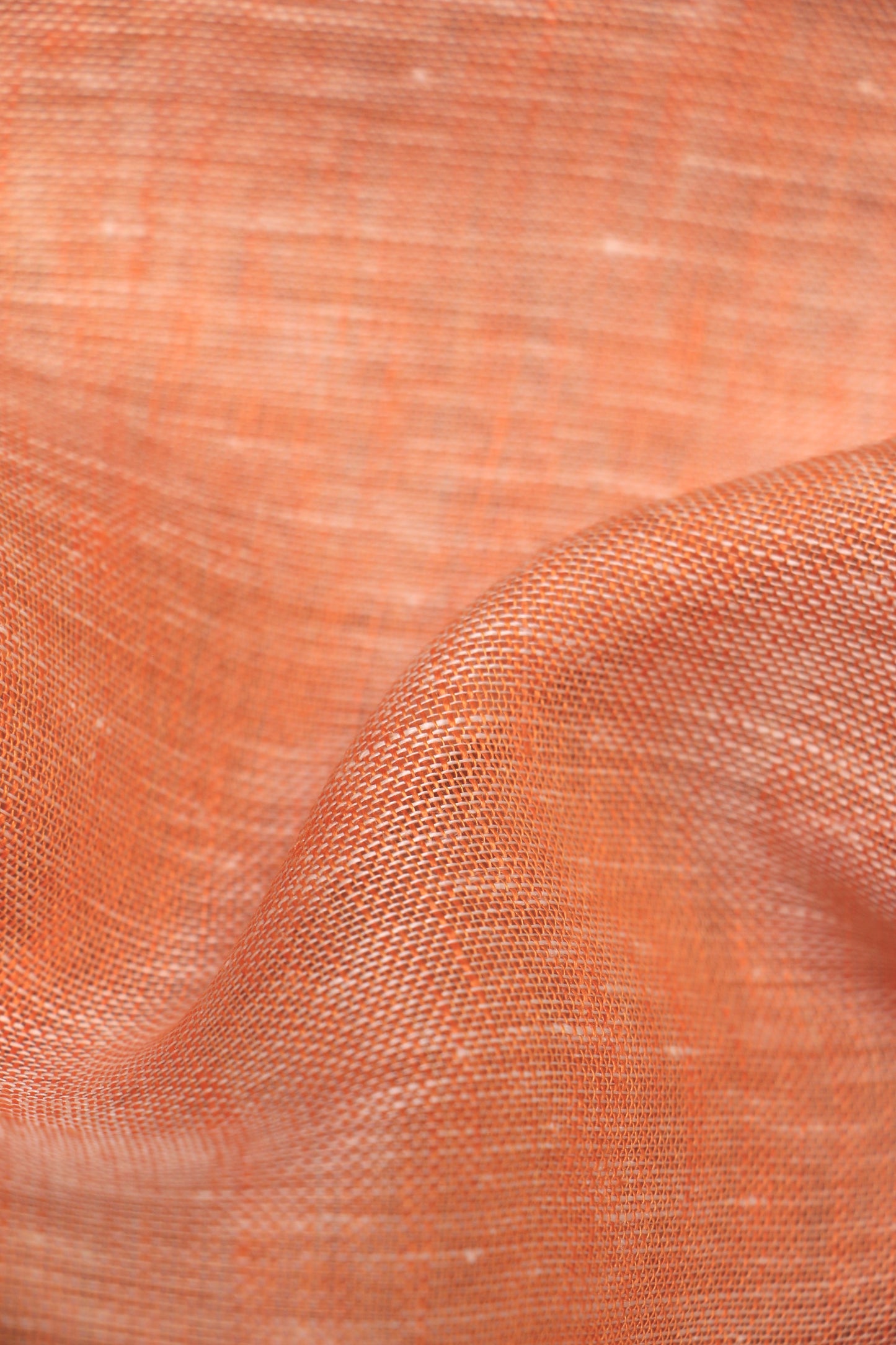 Coral Orange – Woven 100% Linen Curtain Fabric, 280cm Width