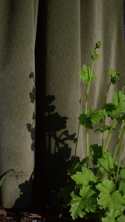 Andelma Olive Stone – Wide Width Alpaca Curtain Fabric