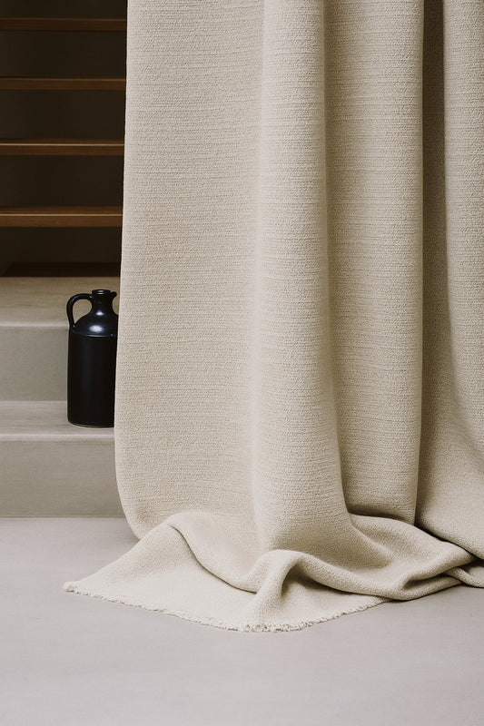 Noirra Soft Grey Wool Curtain