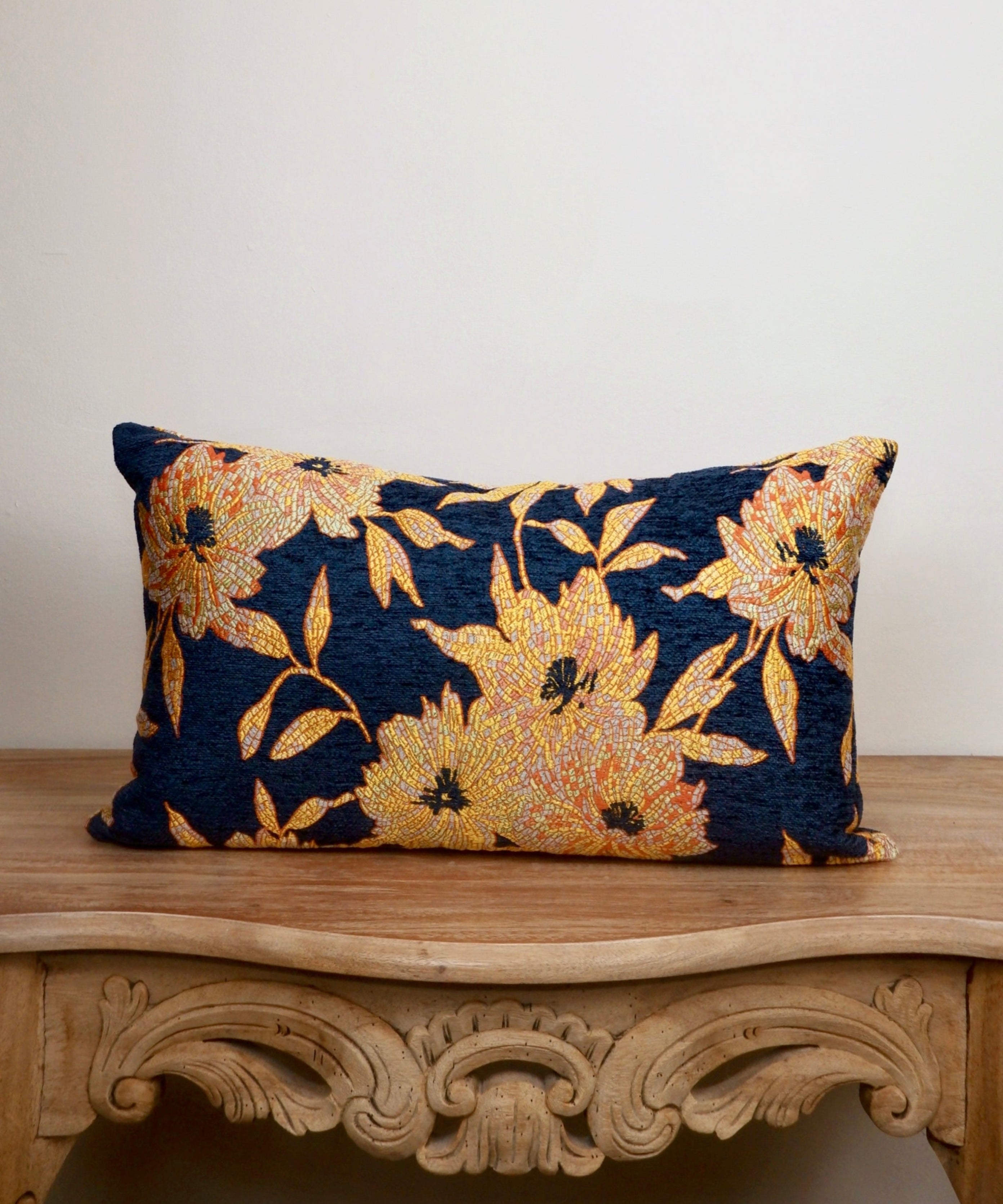 Botanical Tapestry Cushions – Midnight Blue