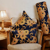 Botanical Tapestry Cushions – Midnight Blue