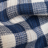 Cobalt Check - 100% Linen Fabric