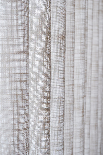 Earthtone Neutrals Sheer Fabric