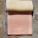 Coral Orange 100% Linen – Free Sample